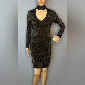 NEW,  Michael Michael Kors Elegant Black Long Sleeve Dress